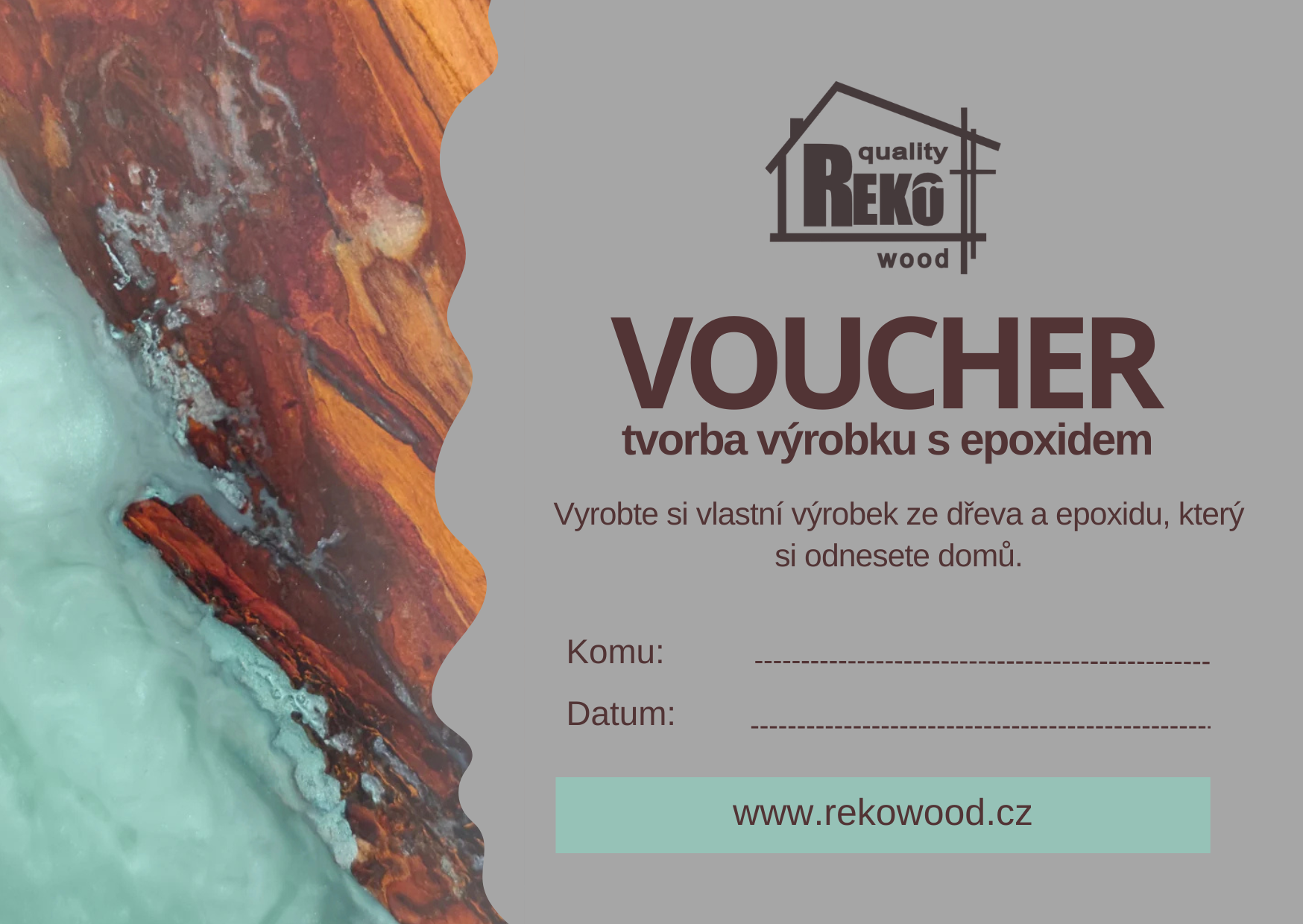 Dárkový poukaz na epoxidový workshop - elegantní stojánek na čajové svíčky